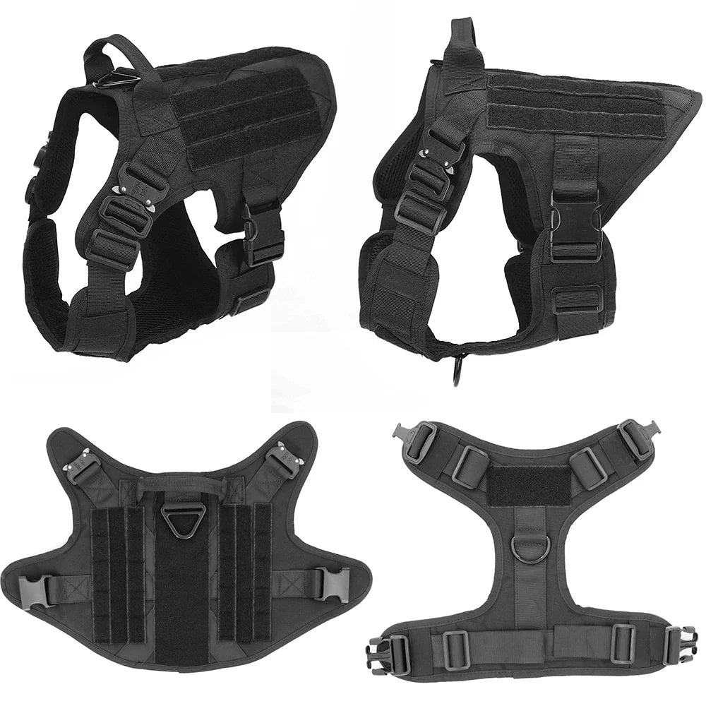 AlphaGuard Tactical Dog Harness - Durable Gear for Large Breeds