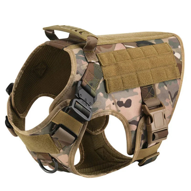 AlphaGuard Tactical Dog Harness - Durable Gear for Large Breeds