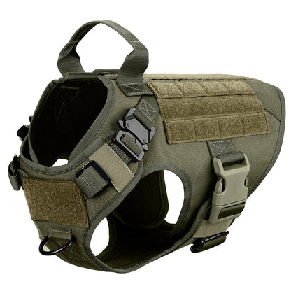 AlphaGuard Tactical Dog Harness - Durable Gear for Large Breeds