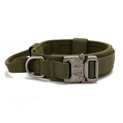 EliteGuard Tactical Dog Collar with Handle for Active Medium and Large Dogs